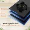 CELLO Granito Black Gas Cooktop, Dual Shade Toughened Glass, ISI Certified Glass Automatic Gas Stove